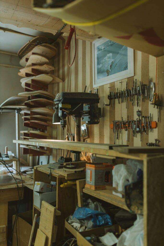 all necessary tools for a cabinet shop